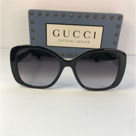 New Authentic Gucci Grey Gradient Square Ladies Sunglasses GG0762S 001 56. - Picture 4 of 12